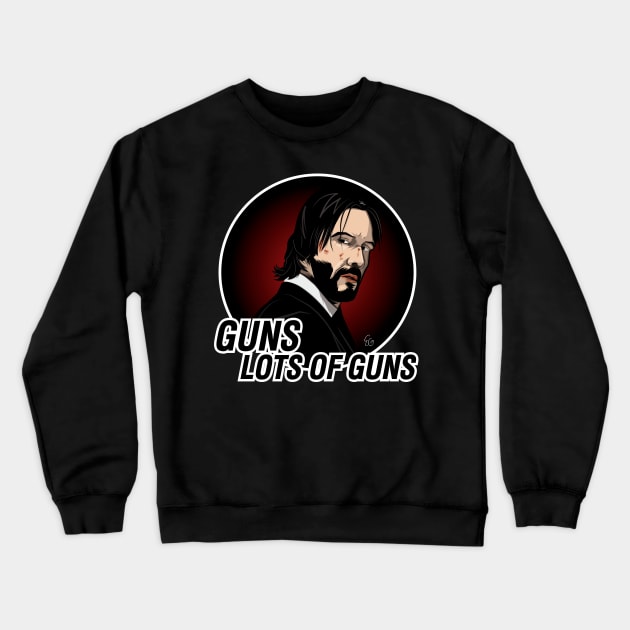 Guns Lots of Guns Crewneck Sweatshirt by ericchampion